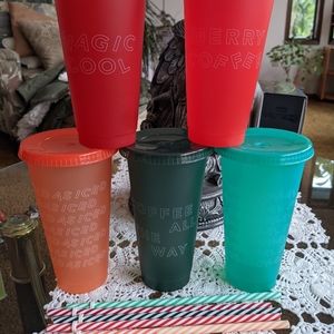 Starbucks Reusable Cold Christmas Tumblers